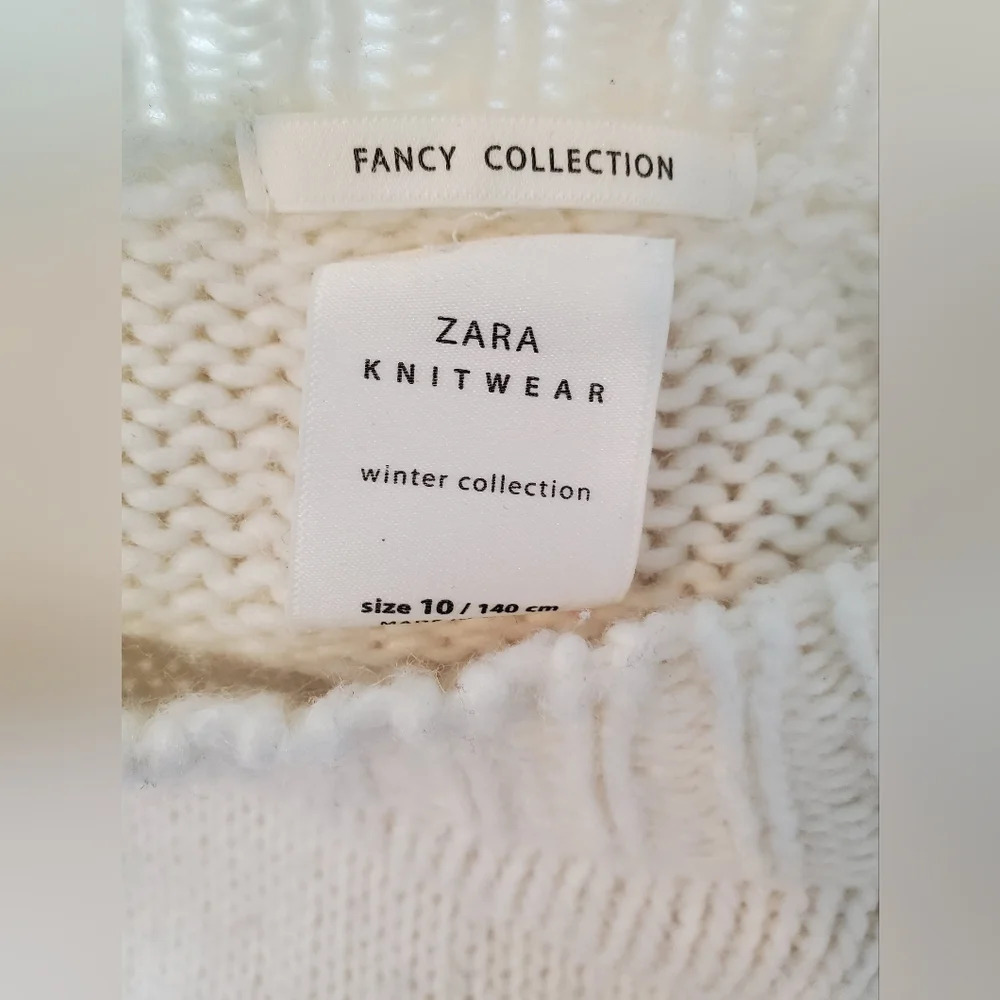 Zara Cream Crew Neck Sweater - Picture 3 of 6